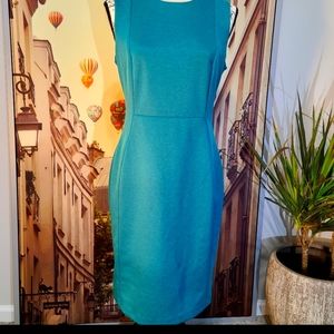 Teal Calvin Klein Sheath Scuba Dress Size 10